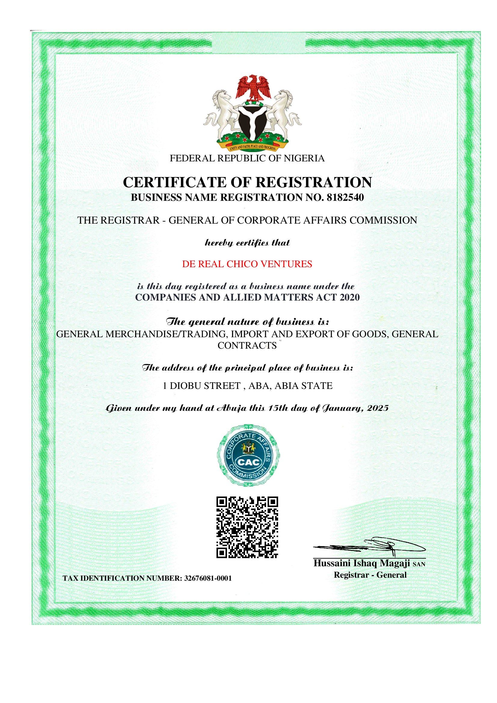 CAC Certificate